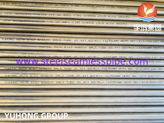 ASTM B167 UNS N06600 Naadloos buis voor condensator met nikkellegering
