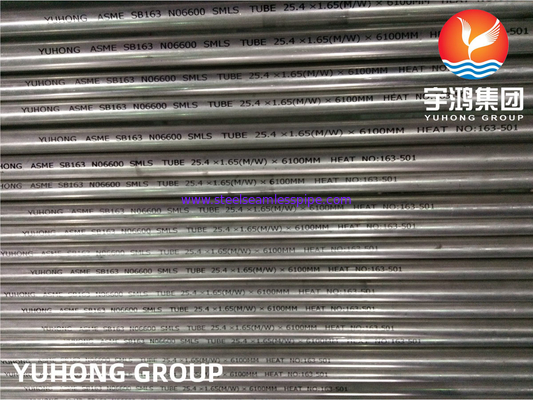 ASME SB163 Inconel 600 / UNS N06600 naadloos warmtewisselaarbuis van nikkellegering