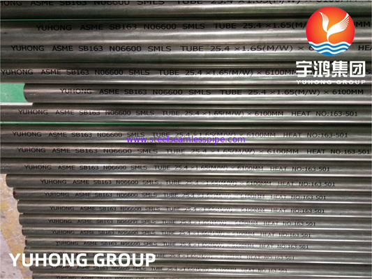 ASME SB163 Inconel 600 / UNS N06600 naadloos warmtewisselaarbuis van nikkellegering
