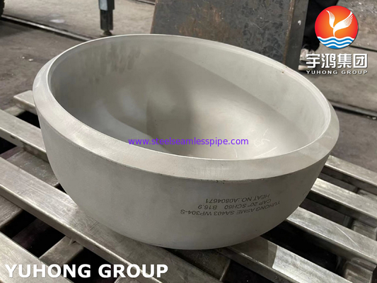 ASME SA403 WP304-S Roestvrij staal kap Grote maat 40 inch Butt weld pipe fitting PT