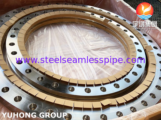 ASTM A240 SS904L Plaat Gefabriceerde Slip-On Flens met Platte Vlak AWWA C207 en Aangepaste Afmetingen
