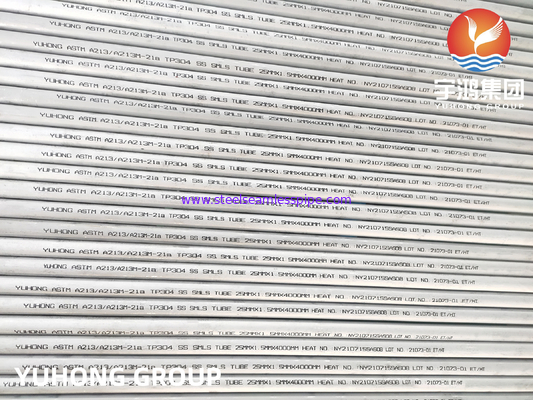 ASTM A213 TP304 1.4301 Naadloos buisje austenitisch voor hoge temperatuur