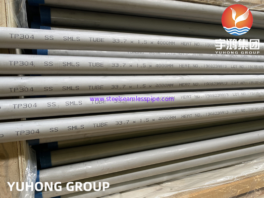 ASTM A213 TP304 1.4301 Naadloos buisje austenitisch voor hoge temperatuur