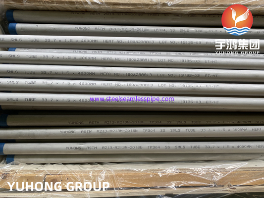 ASTM A213 TP304 1.4301 Naadloos buisje austenitisch voor hoge temperatuur