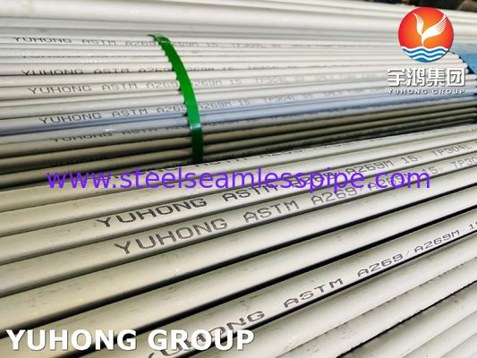 ASTM A269 TP304L naadloos buisje van roestvrij staal, gepiekerd, gegrild voor warmtewisselaar met PMI-test
