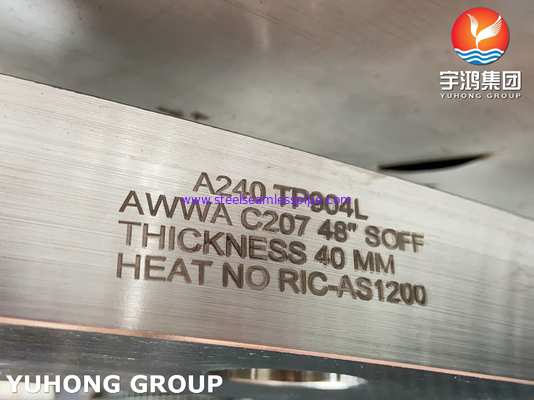 ASTM A240 F904L / UNS N08904 AWWA C207 Ringflens voor waterwerken