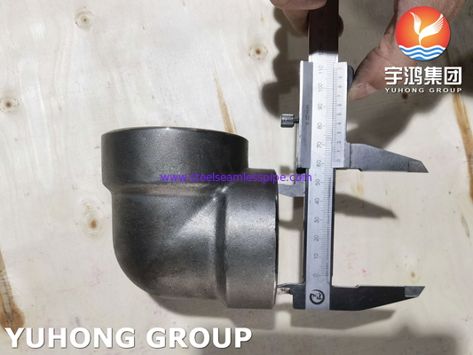 A182 F53 Socket Weld Elbow, UNS S32750 Super Duplex Steel Gesmeed Fitting