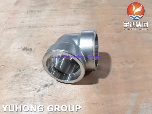 A182 F53 Socket Weld Elbow, UNS S32750 Super Duplex Steel Gesmeed Fitting