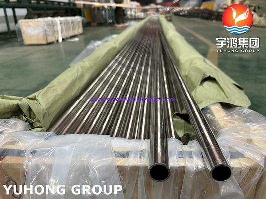 ASME SB111 UNS C71500 Koperen nikkelbuis, zeewater CuNi 70/30 naadloos buis