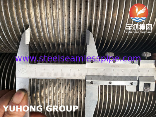 Stainless Steel High Frequency Welded Fin Tube, TP304H SMLS Pipe Met SS304 Solid Fin Voor Energiecentrales