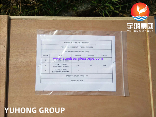 Corrosiebestendigheid ASTM B444 N06625 Inconel naadloos U-buigbuis