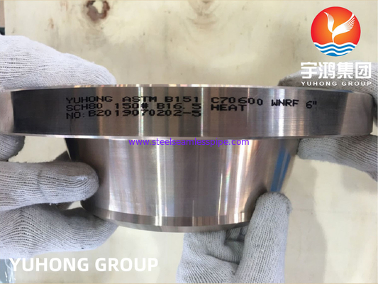 ASTM B151 C70600 2.0872 Cu-Ni-legering gesmeed Weldneck Flange RF B16.5