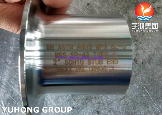 ASTM A403 wp316l-s Stub End TYPT een BW-Petrochemisch Aardgas van het Oliegas