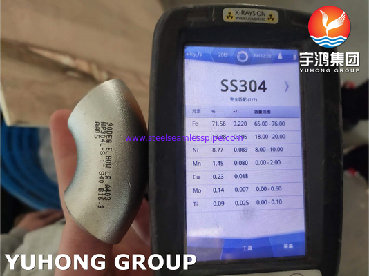Stainless Steel Butt Weld Fitting 45Deg 90Deg 180Deg Elbow LR SR WP304 WP304L WP316 WP316L WP317