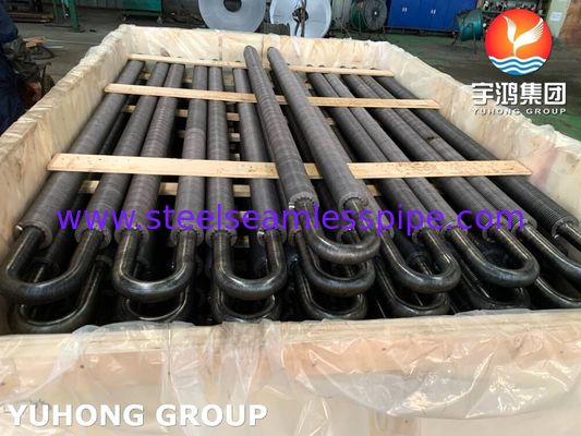 Carbon Steel U Bend Solid Fined Tube, High Frequency Welded Fin met A106 Gr.B Pipe gebruikt in Economizer