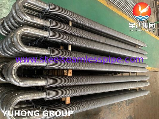 Carbon Steel U Bend Solid Fined Tube, High Frequency Welded Fin met A106 Gr.B Pipe gebruikt in Economizer