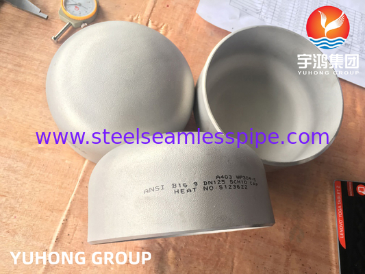 Butt weld fittings, ASTM A403 WP304-S roestvrij staal naadloze eindkappen, ASME B16.9