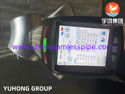 ASTM A403 / ASME SA403 WPS31254 Roestvrij staal naadloos bevestigend elleboog Buttwelded B16.9