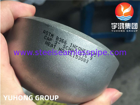 ASTM B366 Inconel 625 / UNS N06625 eindkap nikkel gelegeerd staal buttweld fitting