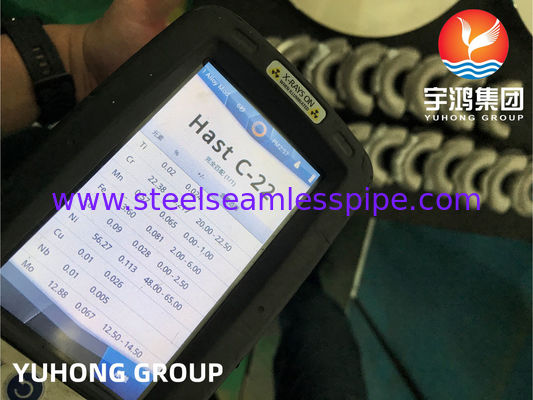 ASTM B366 N06022 Hastelloy C22 180 graden elleboog stalen fittingen B16.9