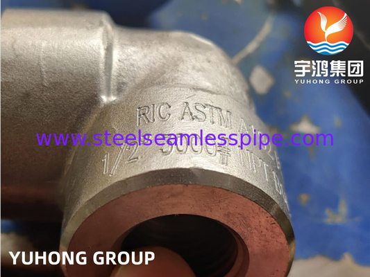 De Gesmede Elleboog 90deg NPT 3000# 1/2 van ASTM A182 F53“ aan 4“ ASME B16.11
