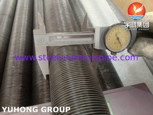 Ingebouwde G-type Fin Tube Basismateriaal ASME B163 Materiaal NO4400 Aluminium Voor Warmtewisselaar Verdamper Radiator