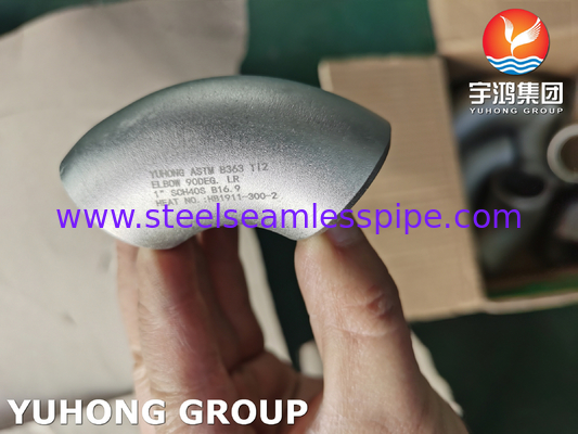 ASTM B363 WPT2 elleboog titanium gelegeerd staal buttweld fitting ASME B16.9