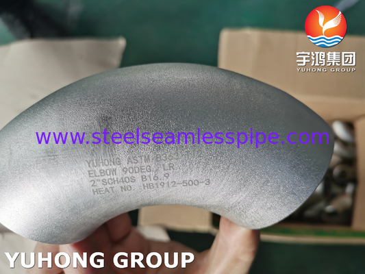 ASTM B363 WPT2 elleboog titanium gelegeerd staal buttweld fitting ASME B16.9