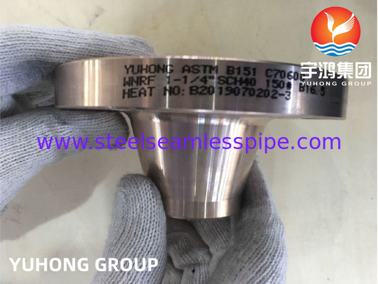 ASTM B151 C70600 1-1/4&quot; SCH40 #150 WN Kopernickelflangen ASME B16.5