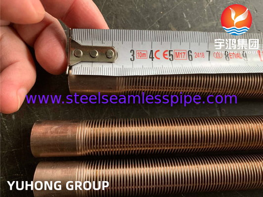 Koperen nikkellegering laagvingerige buis ASME SB111 UNS C70600 CuNi 90/10 voor schelpbuiswarmtewisselaar
