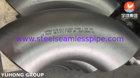 ASTM A815 S31803 Duplex staal achterste gespannen ellebogenbuis B16.9