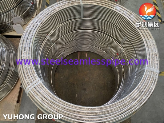 ASTM A269 TP316/316L Roestvrij staal warmtewisselaar spoelbuis helder geglooid
