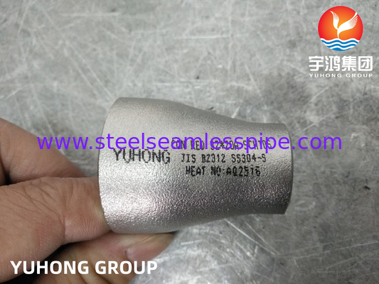 JIS B2312 SS304 Naadloos Butt Weld Reducer ECC Reducer
