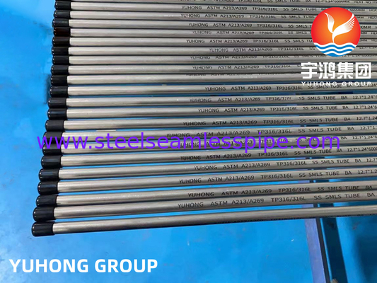 ASTM A213 TP316L Roestvrij staal helder gebrandbuis instrumentatiebuis