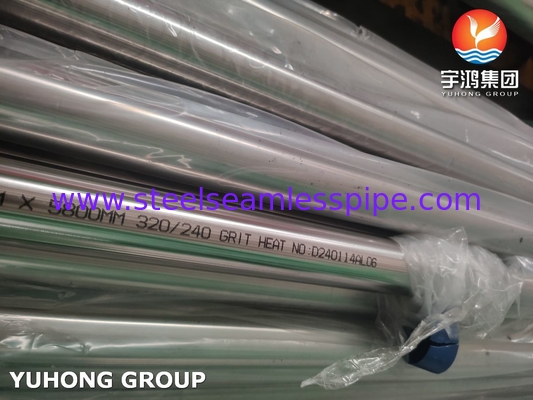 ASME SA270 ASTM A270 Roestvrij staal gelast buis gepolijst 320 240 GRIT TP304