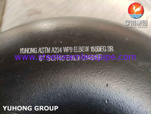 ASTM A234 WP9 Koolstofstaal 180 graden Elbow Butt Weld Fittings