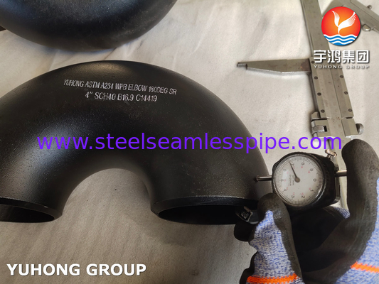 Achtersteel ASTM A234 WPB koolstofstaal 90/180 graden SR Elbow
