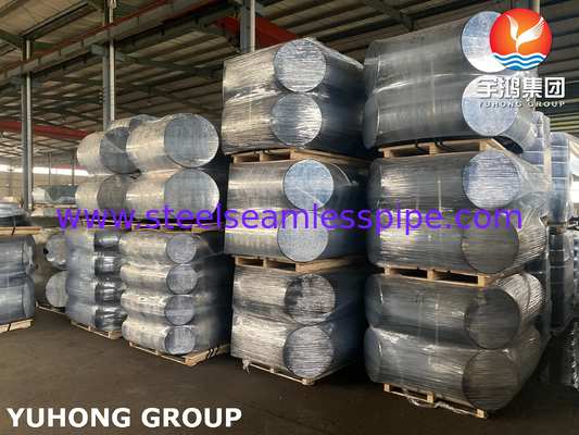 EN 10253-2 1.4541 Grote diameter achterste las met 90 graden elleboog
