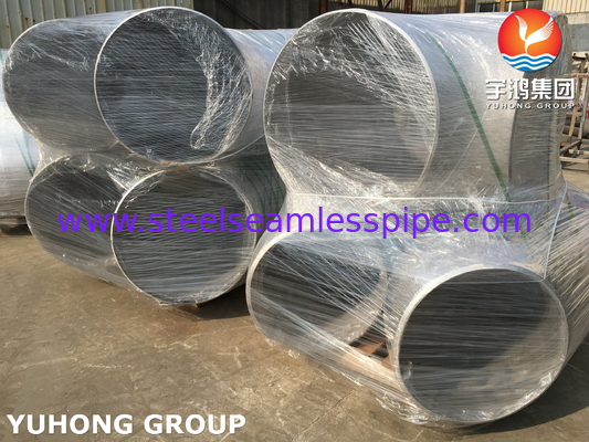 EN 10253-2 1.4541 Grote diameter achterste las met 90 graden elleboog