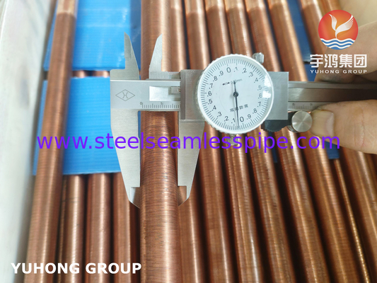 C12200 Integral Low Fined Tube Copper Alloy Fin Tube voor verdamper