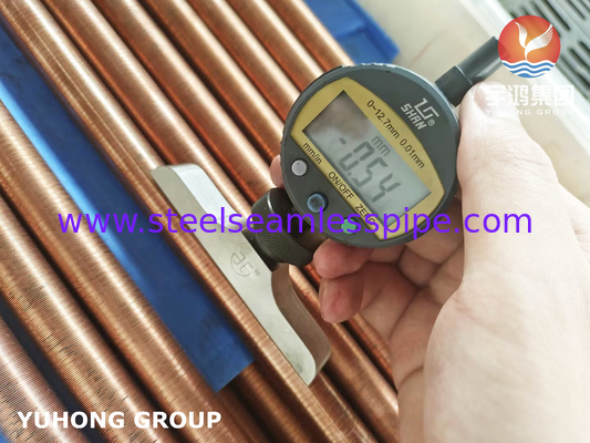 C12200 Integral Low Fined Tube Copper Alloy Fin Tube voor verdamper