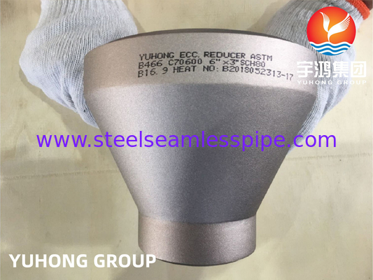 ASTM B466 C70600 Koper-nikkellegering Fitting Conformity Reducer B16.9