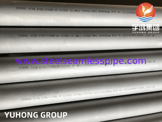 ASTM A790 S31803 F51 Duplex naadloze buizen van roestvrij staal voor petrochemische apparatuur