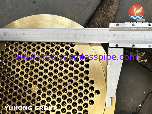 Maritiem Messing C46400 Tubesheet B171 Cuzn36sn1 Voor Maritieme Warmtewisselaar
