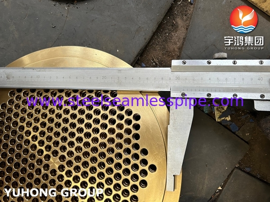 ASTM B171 C46400 Vaststaand buisblad Essentiële component voor warmtewisselaars