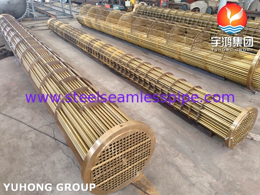 Koperen legering rechte buisbundel U gestempeld C68700 buis C46400 buisblad