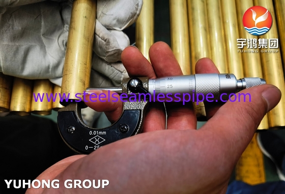 ASTM B111 UNS C68700 Aluminium messingbuis CuZn20Al2 Warmtewisselaarbuis