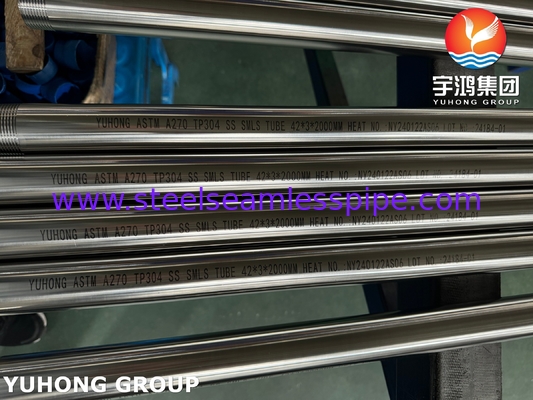 ASTM A270 sanitaire buis TP304 naadloze buis van roestvrij staal met NPT-draad