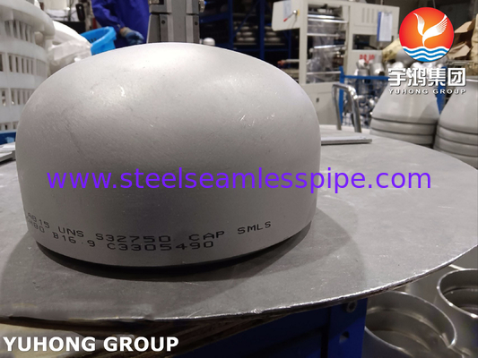 ASTM A815 SAF2507 / UNS S32750 Super duplex stalen kap B16.9 BW pijpfitting
