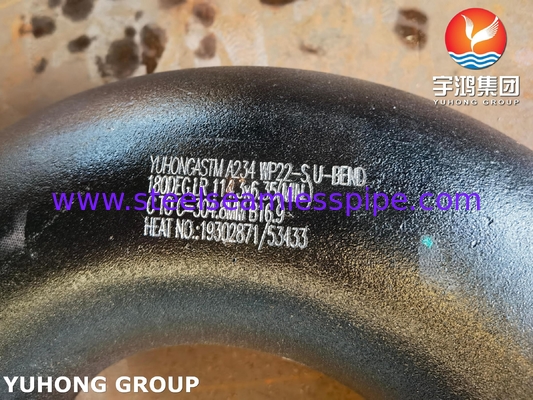 Verbinding voor buis van legeringsstaal ASTM A234 WP22 180° LR U BEND